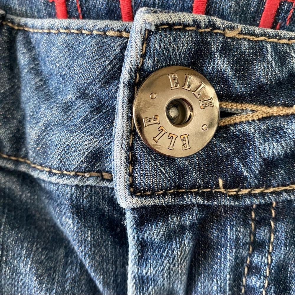 Elle Distressed Medium Wash Crop Jeans - Picture 8 of 16